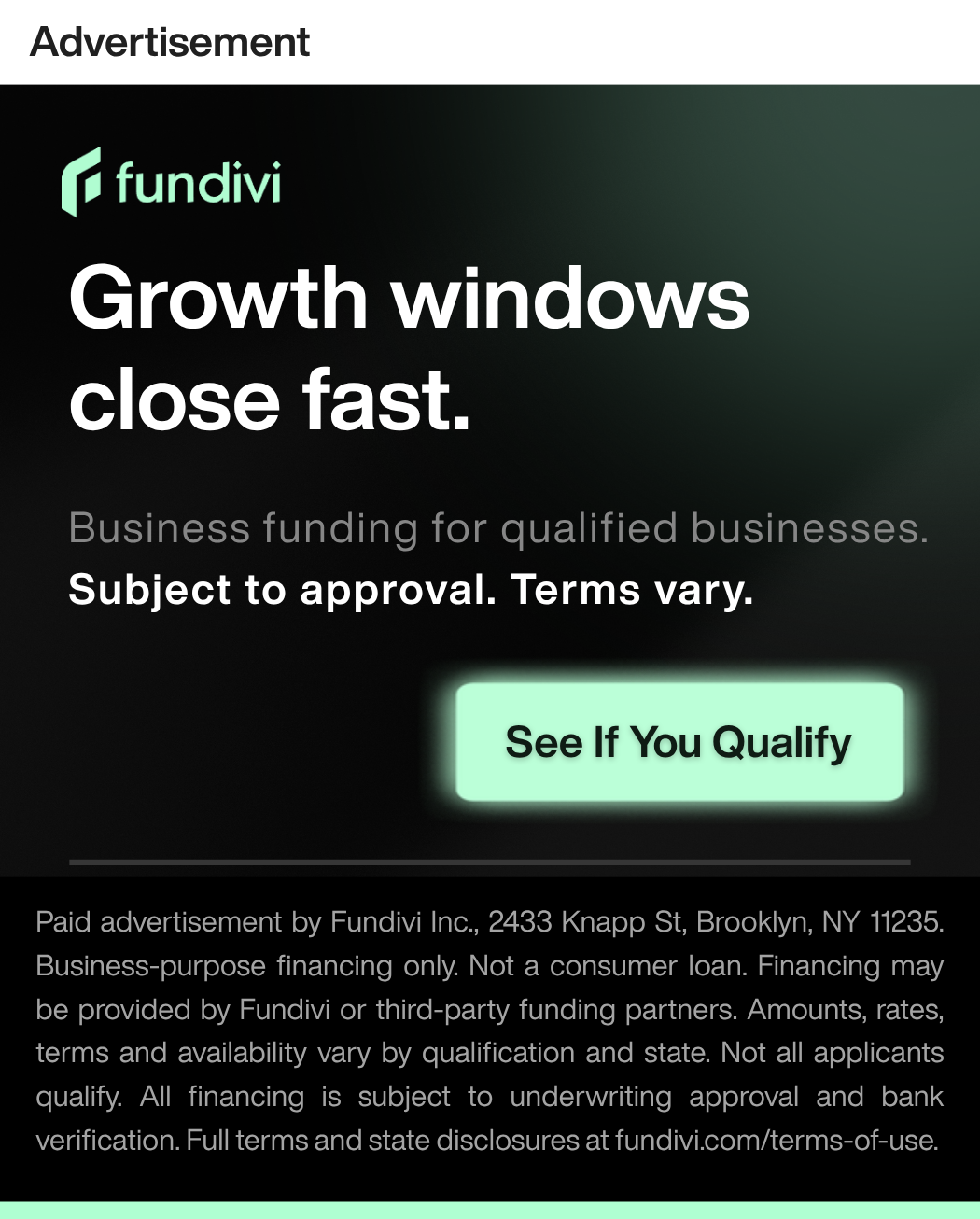 Flexible business financing solutions